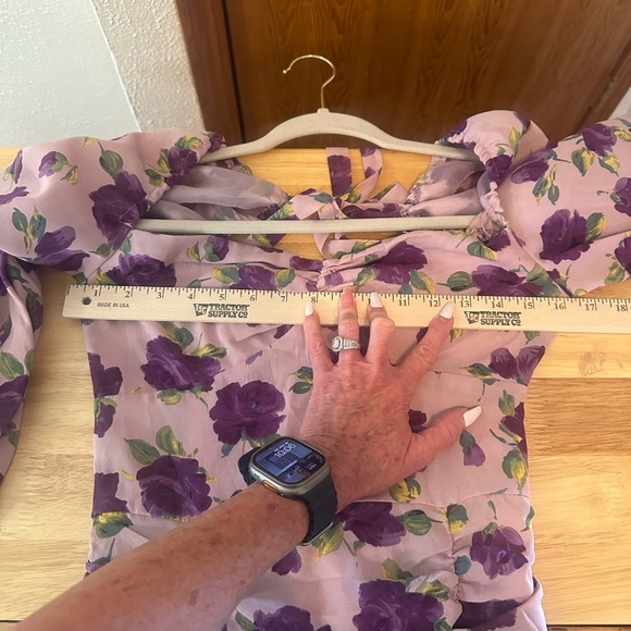 Nasty Gal Purple Pink Square Neck Bodycon Dress - Picture 5 of 14